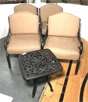 World of Décor Metal Patio Chairs with Cushions