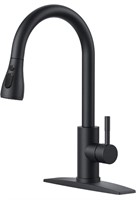 ($109) FORIOUS Black Kitchen Faucets with