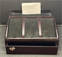 Mens Dresser Valet Box Jewelry Change Watch