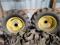 2 - Used FS 14.9-26 Tires on JD Rims