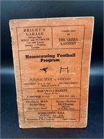 Antique Keyser WVa Homecoming Football Program