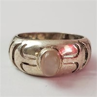 $100 Silver Rose Quartz Ring