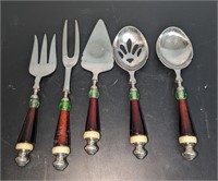 5 Pc. Holiday Serving Utensils