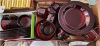 Arcoroc, France Red Dinnerware