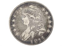 1814 Bust Half, E over A in STATES Rev, Key Type