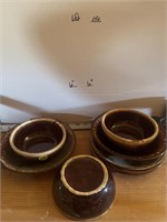 Vintage McCoy Brown, drip bowls and plates