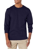 Soffe Men's Long-Sleeve Cotton T-Shirt, Navy,