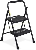 HBTower 2 Step Ladder  Folding w/ Wide Pedal