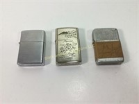 3 Vintage Zippo-Like Lighters