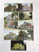 A lot of nine Elgin County Court House postcards.