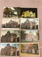 Lot of eight Elgin County Court House postcards.