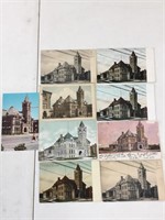 Lot of nine St Thomas City Hall postcards.