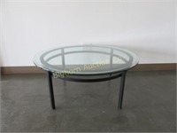 Coffee Table 38" Round Beveled Glass Top