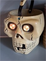 Light Up Skull Candy Bucket