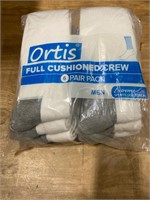 6 Pair of Ortis Full Cushioned Crew Socks