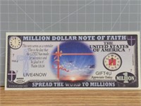 Million dollar note of faith