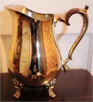 Silver plate 8" pitcher