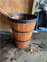 Vintage large wooden barrel