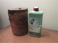 Pyro tin and outboard oil full vintage bottle