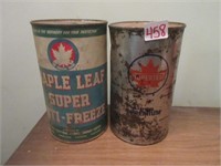 Maple Leaf and super test tins