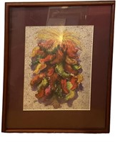 Signed Chili Pepper Wall Art