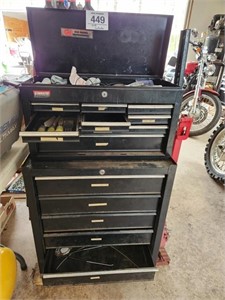 Rolling tool cabinet w/ some tools incl. 42" t x..