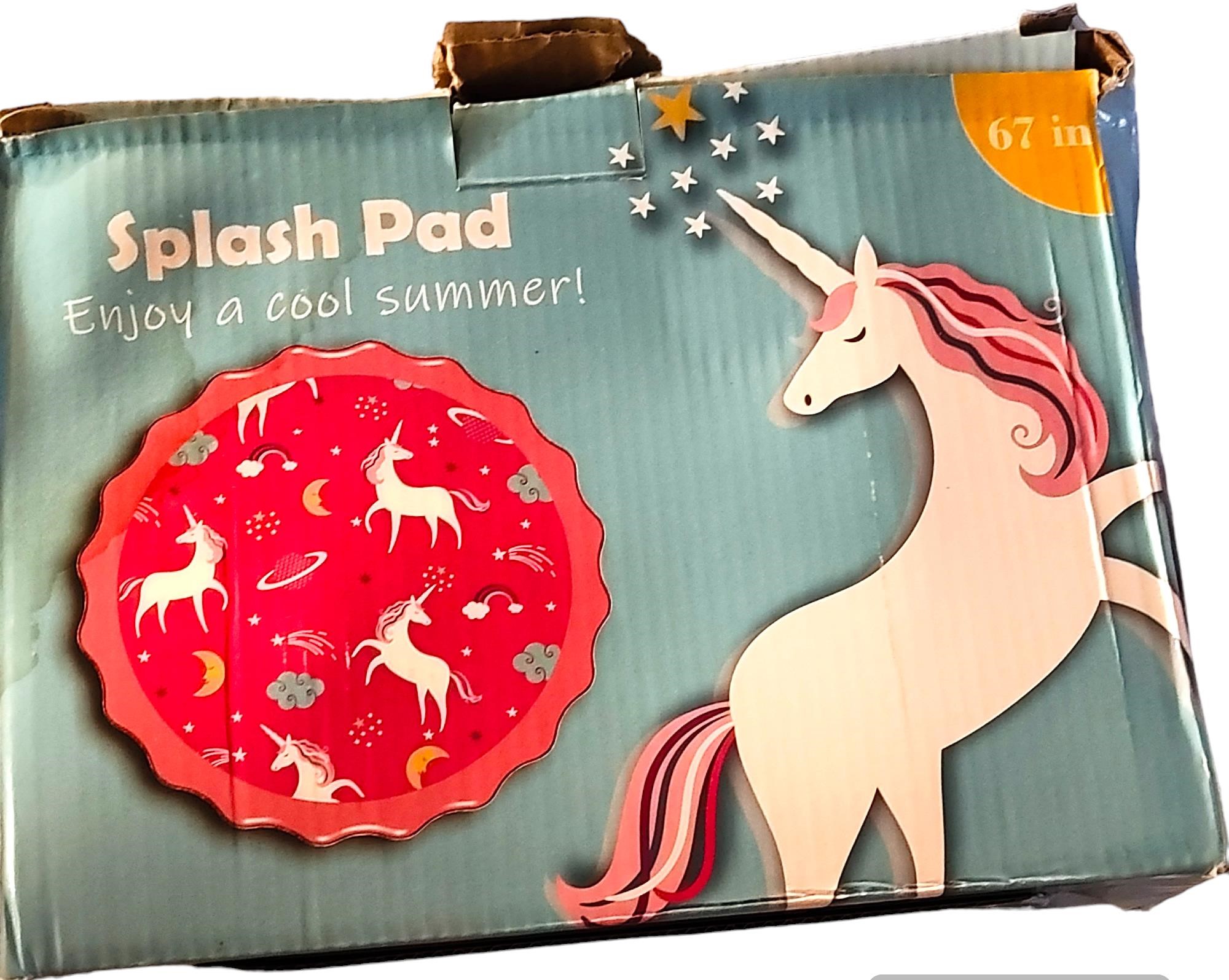 Unicorn splash pad play mat