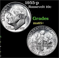 1955-p Roosevelt Dime 10c Grades GEM+ Unc