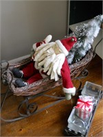 Santa in Sleigh / Candle Holder