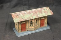 Vintage Lithograph Toy Train Station #2