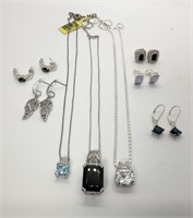 Sterling Silver Pendants and Earrings
