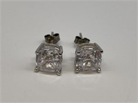 .925 Silver Earrings w/ Center Stone.