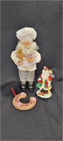 Christmas lot 2 Ornaments & a figurine