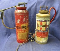 2 old "hudson" pressure sprayers