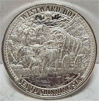 1 Troy oz Silver Round Frontiers