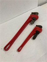 24” & 14” pipe wrenches.