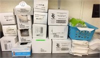 LOT: Gloves, Bags, Poly Sacs, Napkins, Cutlery