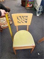 Lot of 4 Wooden Folding Padded Chairs