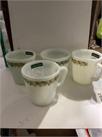 Vintage Pyrex mugs set of 4