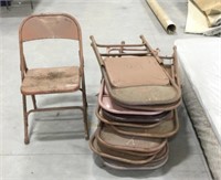 13-Metal folding chairs