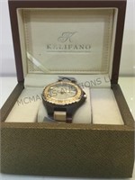 Kalifano organic WOOD wrist watch , w/ case, NIB