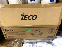 IECO BAGASSE HINGED CONTAINERS, 6" X 6"