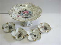 Pedestal Dish & Card Suites Ashtrays