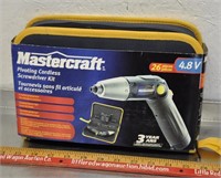 Mastercraft cordless screwdriver kit, new