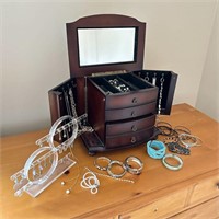 Costume Jewelry + Jewelry Box