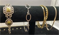 4pc Herringbone/Chain Bracelet lot