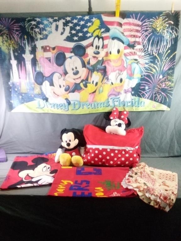 Childrens Lot Includes Mickey Mouse Stuffie,
