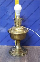 Vintage Brass Electrified Lamp