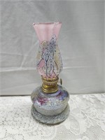 Vintage Mini Oil Lamp Pink & Blue