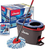 Vileda EasyWring RinseClean Spin Mop + 2 Mop Heads
